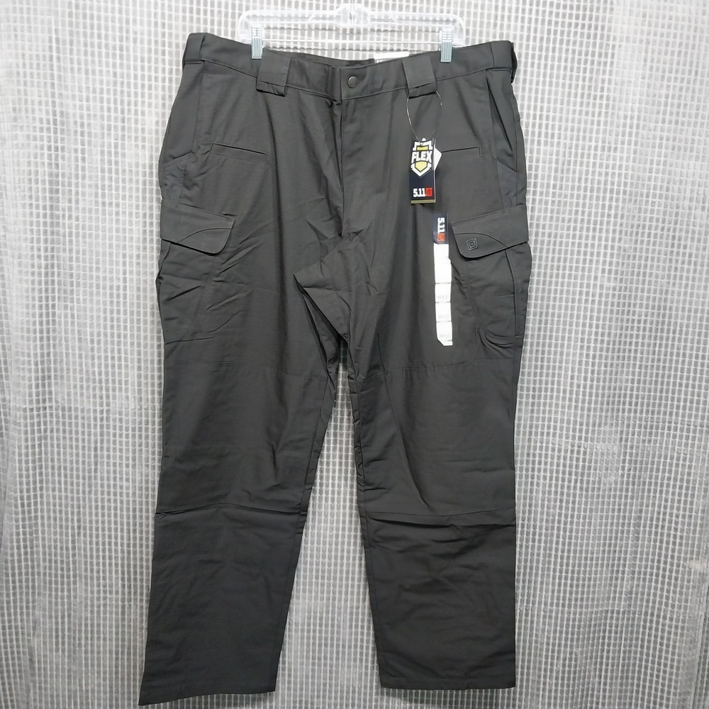 5.11 Tactical Mens Stryke Cargo Pants Flex-Tac Ripstop 44x32 Black